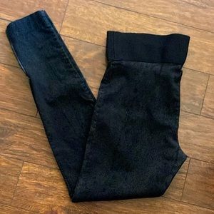 Calvin Klein Black Snake Print Pants Size M high-waist skinny pull-on STRETCHY